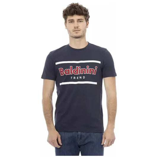 Baldinini Trend Blue Cotton Men T-Shirt Baldinini Trend