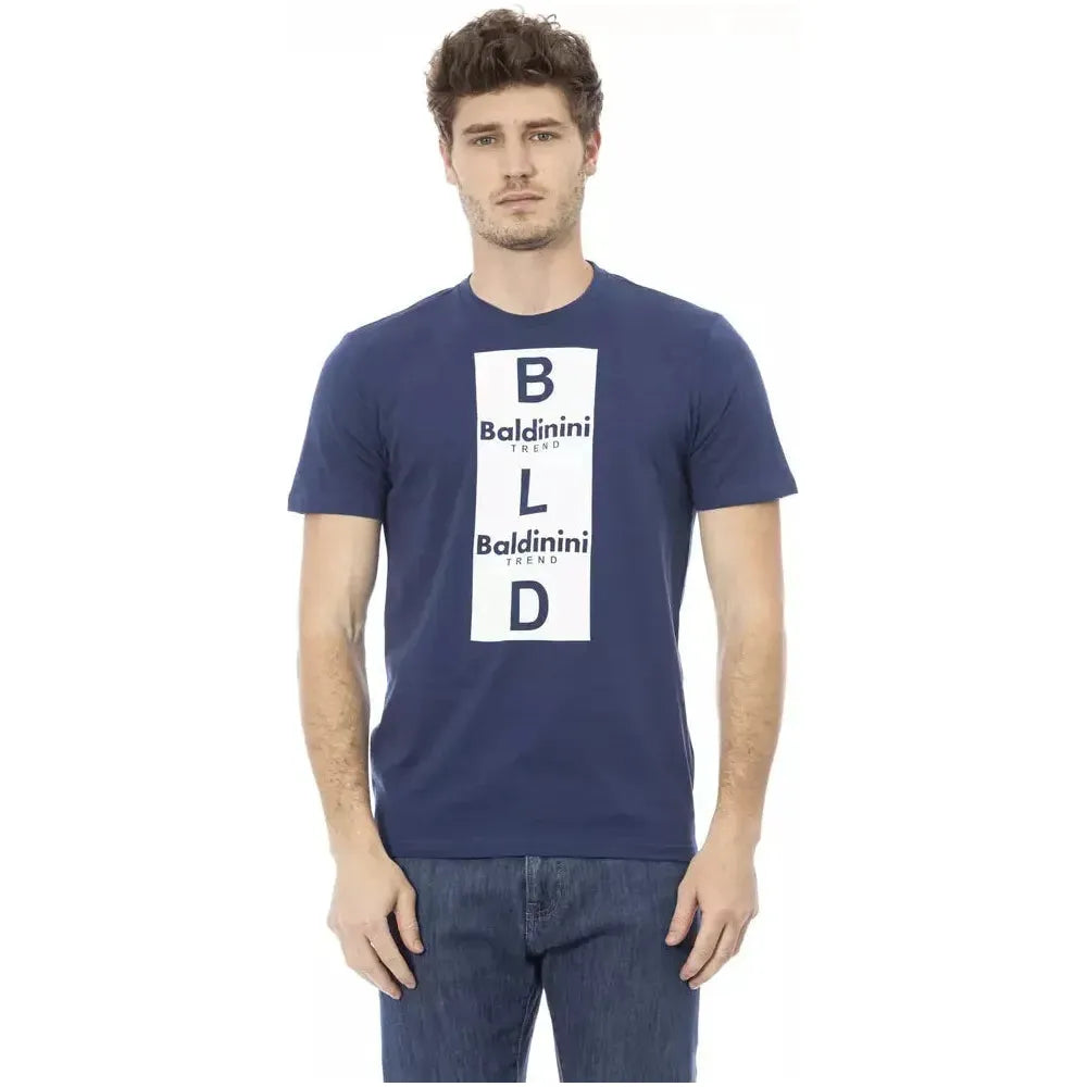 Baldinini Trend Blue Cotton Men T-Shirt Baldinini Trend