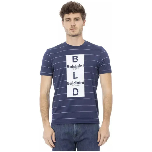 Baldinini Trend Blue Cotton Men T-Shirt Baldinini Trend