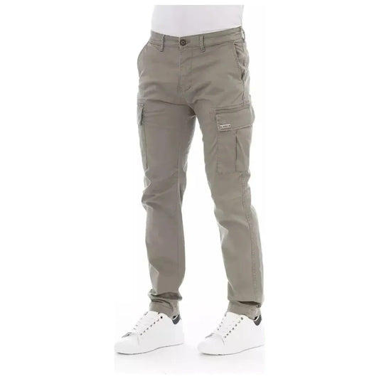 Baldinini Trend Beige Cotton Men Cargo Pant Baldinini Trend