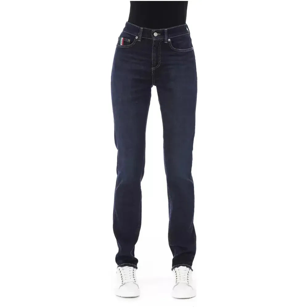 Baldinini Trend Blue Cotton Women Jeans