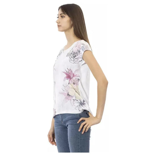 Trussardi Action White Cotton Women Top Trussardi Action