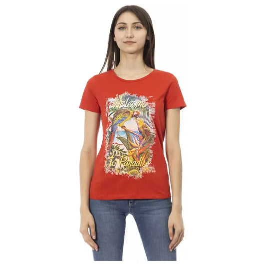 Trussardi Action Red Cotton Women Top Trussardi Action