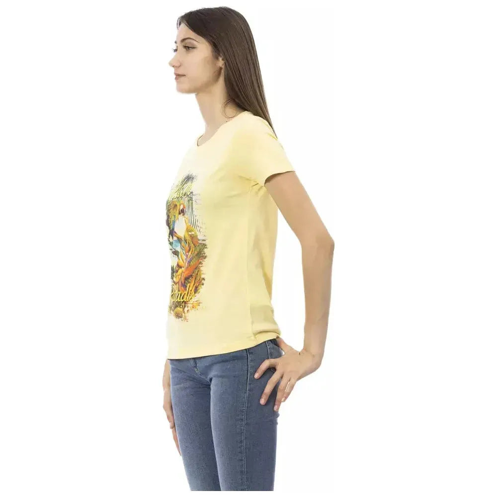 Trussardi Action Yellow Cotton Women T-Shirt