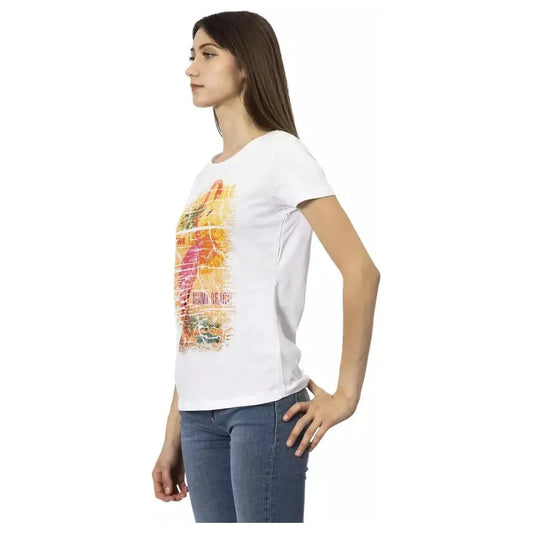 Trussardi Action White Cotton Women Top Trussardi Action