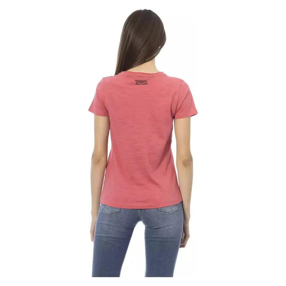 Trussardi Action Pink Cotton Women Top Trussardi Action