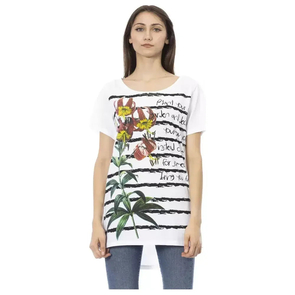 Trussardi Action White Cotton Women Top Trussardi Action