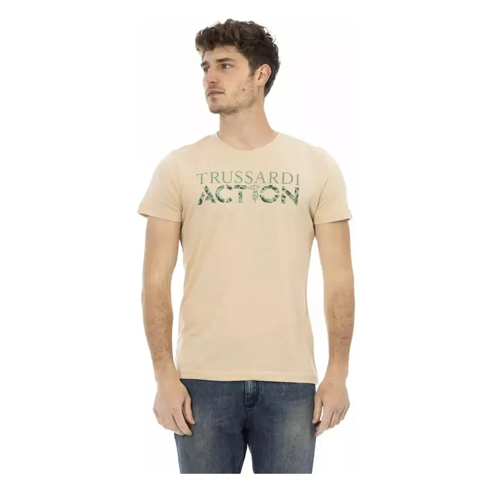 Trussardi Action Beige Cotton Men's T-Shirt
