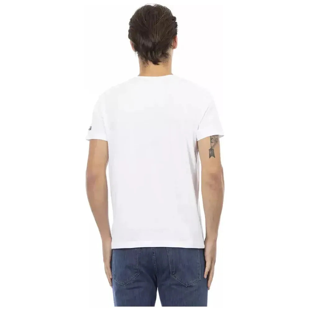 Trussardi Action White Cotton Men T-Shirt Trussardi Action