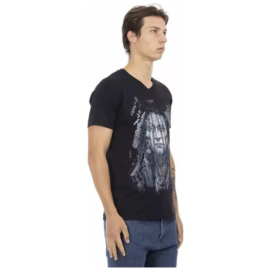 Trussardi Action Black Cotton Men's T-Shirt Trussardi Action