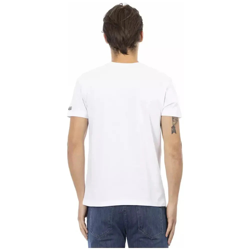 Trussardi Action White Cotton Men T-Shirt Trussardi Action