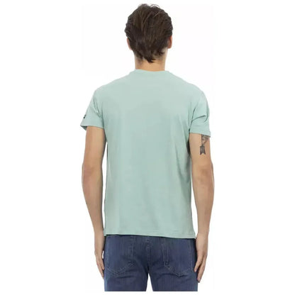 Trussardi Action Green Cotton Men T-Shirt