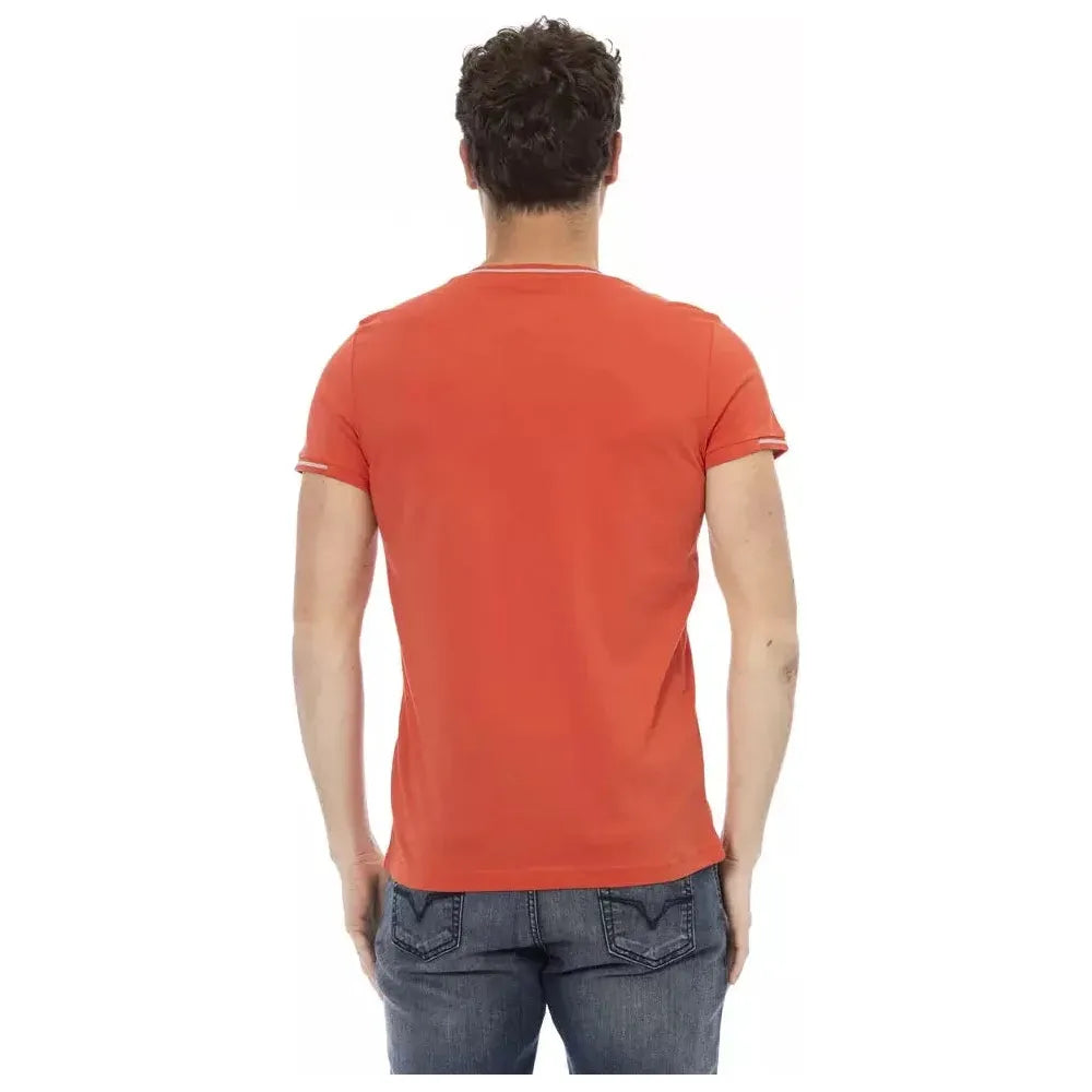 Trussardi Action Orange Cotton Men T-Shirt Trussardi Action