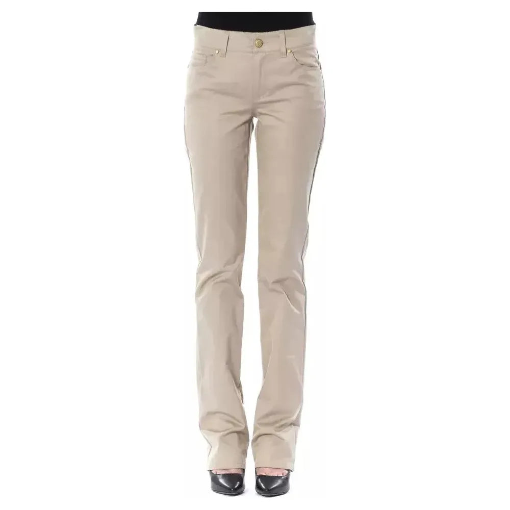 BYBLOS Beige Cotton Women Pant BYBLOS Gray