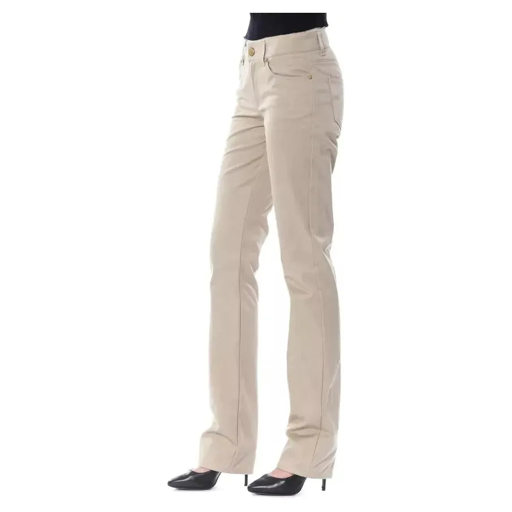 BYBLOS Beige Cotton Women Pant BYBLOS Gray