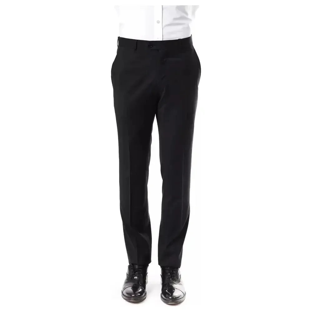 Uominitaliani Gray Wool Men's Suit Pants Uominitaliani