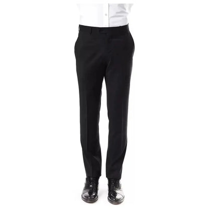 Uominitaliani Gray Wool Men's Suit Pants Uominitaliani