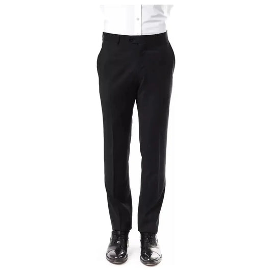 Uominitaliani Gray Wool Men's Suit Pants Uominitaliani