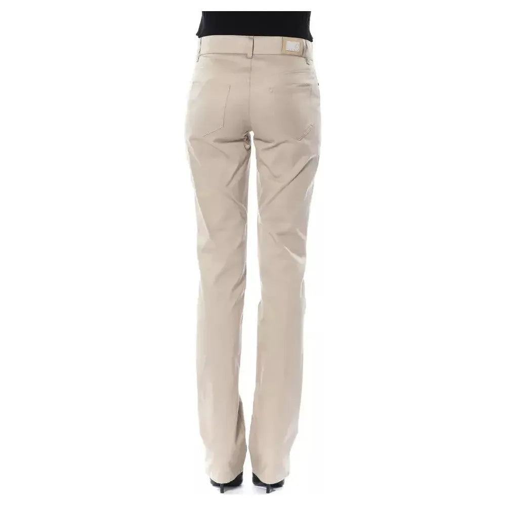 BYBLOS Beige Cotton Women Pant BYBLOS Gray