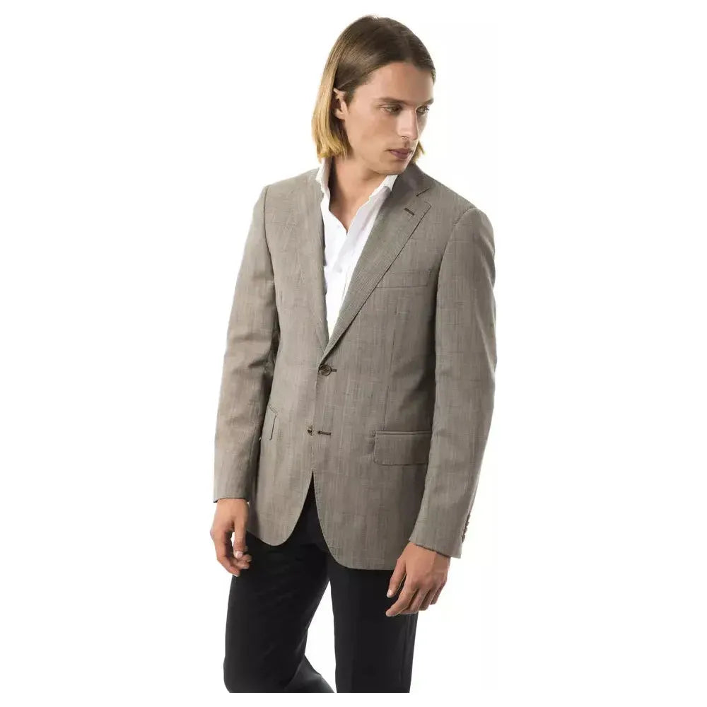 Uominitaliani Gray Wool Mens Blazer Uominitaliani