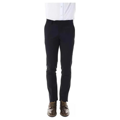 Uominitaliani Gray Wool Men's Suit Pant Uominitaliani
