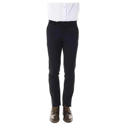 Uominitaliani Gray Wool Men's Suit Pant Uominitaliani