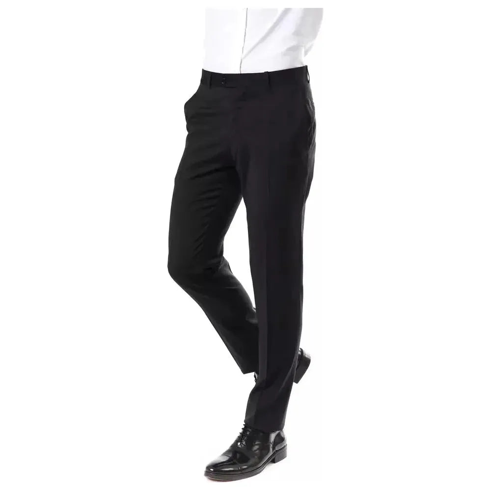 Uominitaliani Gray Wool Men's Suit Pants Uominitaliani
