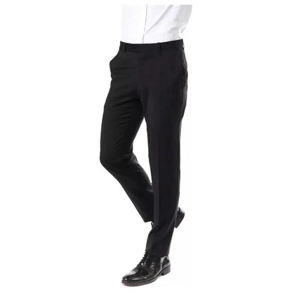 Uominitaliani Gray Wool Men's Suit Pants Uominitaliani