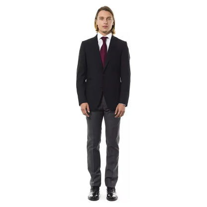 Uominitaliani Black Wool Men's Blazer Uominitaliani