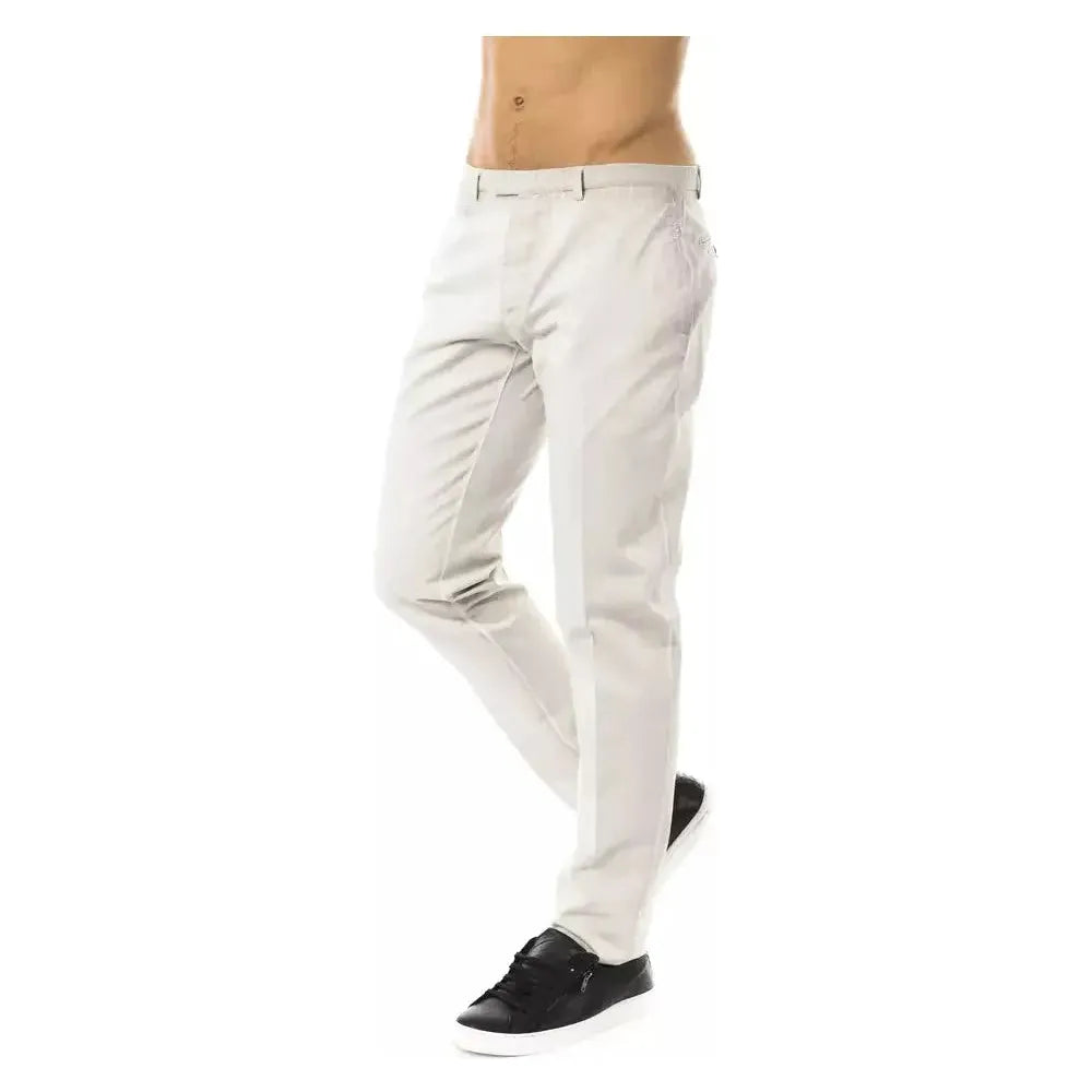 Uominitaliani Gray Cotton Men Pant Uominitaliani