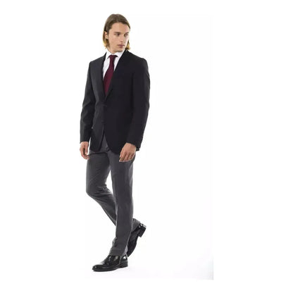 Uominitaliani Black Wool Men's Blazer Uominitaliani