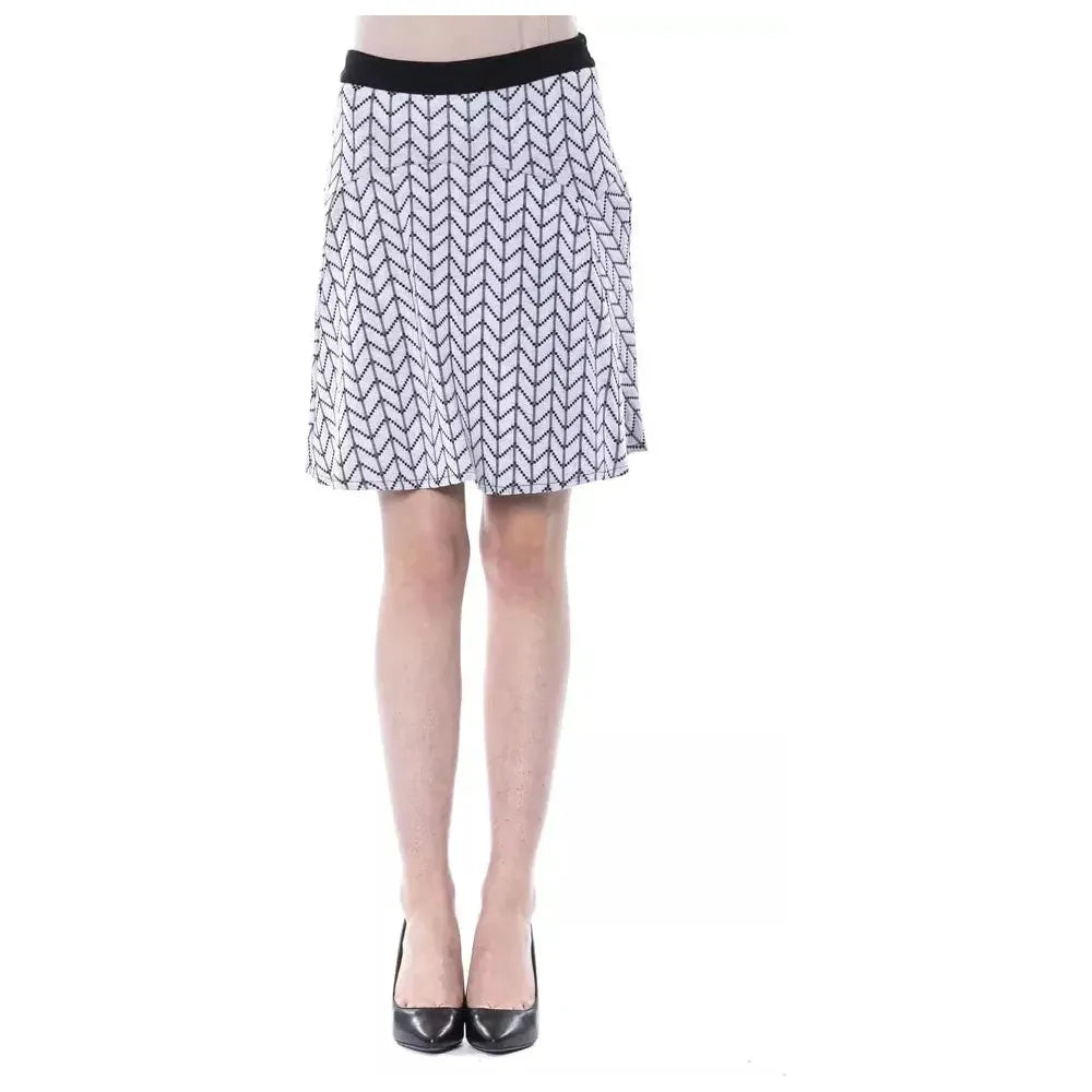 BYBLOS Black Marabou Women Skirt BYBLOS