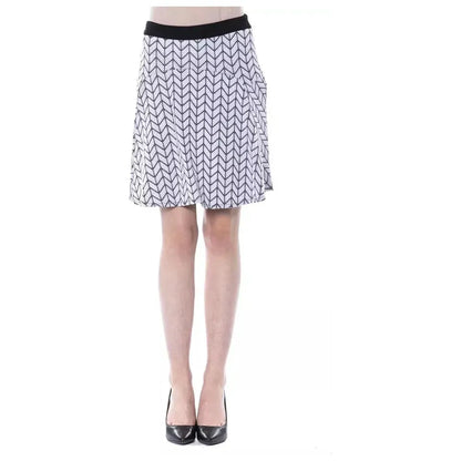 BYBLOS Black Marabou Women Skirt BYBLOS