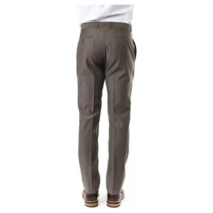 Uominitaliani Gray Wool Mens Suit Pant Uominitaliani