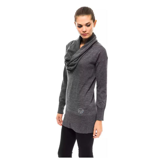 Montana Blu Gray Wool Women Sweater Montana Blu