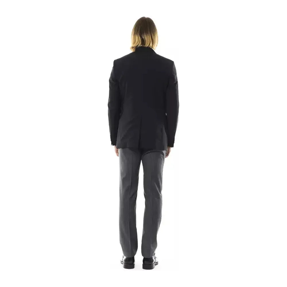 Uominitaliani Black Wool Mens Blazer Uominitaliani