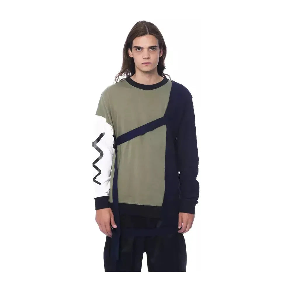 Nicolo Tonetto Army Cotton Men Sweater Nicolo Tonetto Dark Slate Gray