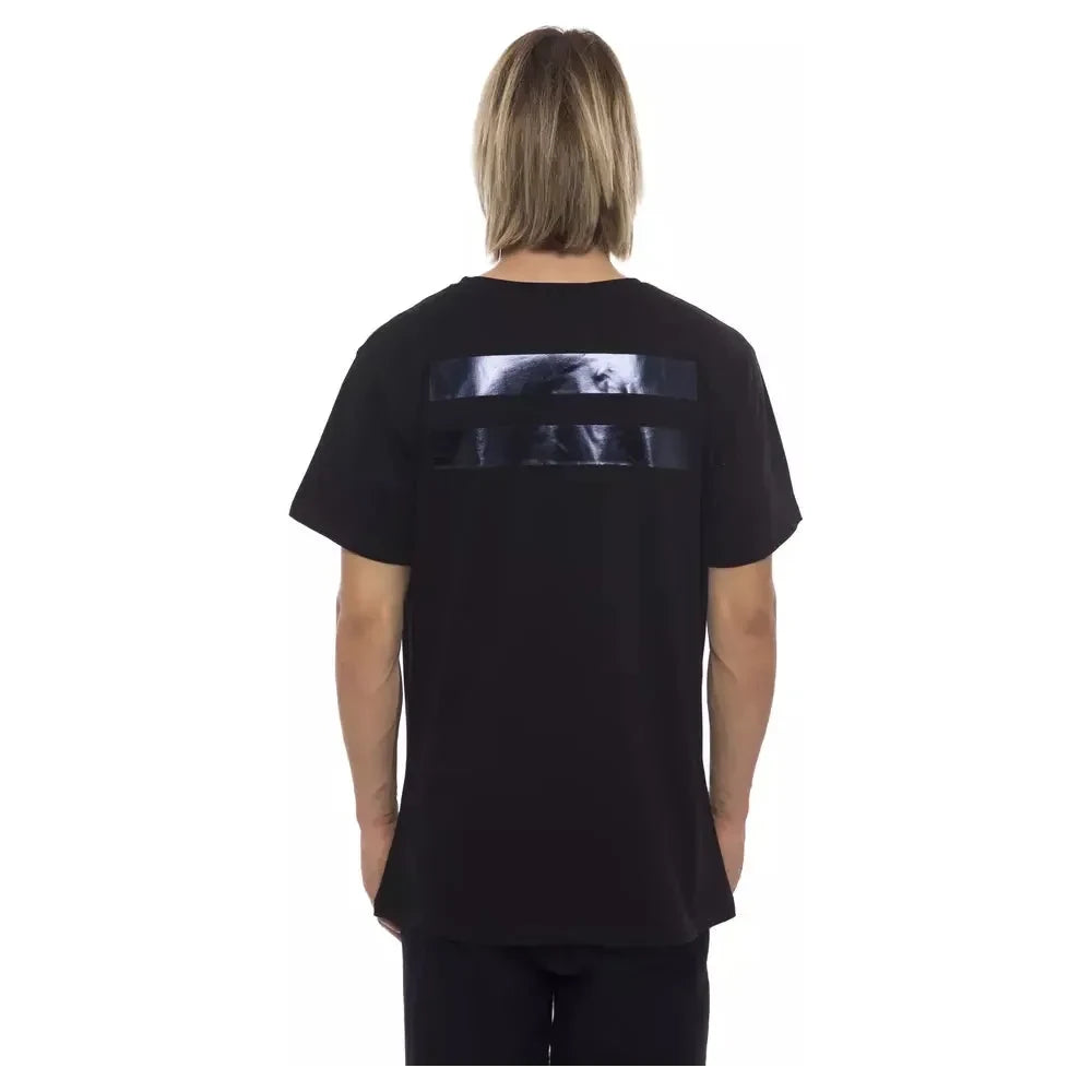 Nicolo Tonetto Black Cotton Men T-Shirt Nicolo Tonetto