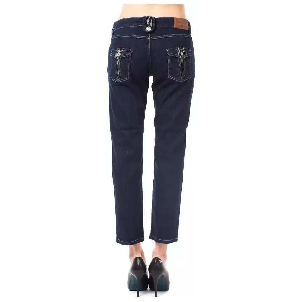 Ungaro Fever Blue Cotton Women Capri Jeans Ungaro Fever