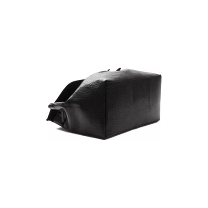 Pompei Donatella Black Leather Women Shoulder Bag