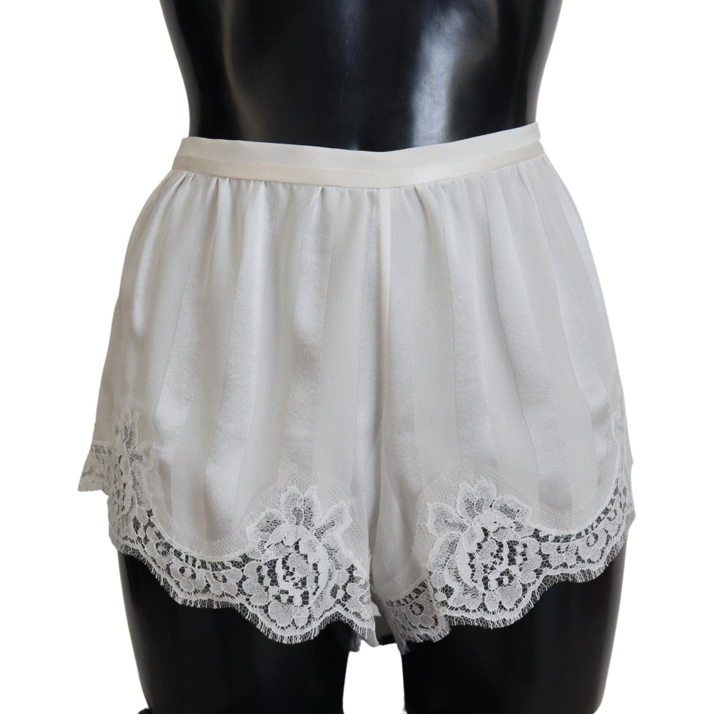 Dolce & Gabbana Elegant White Lace Lingerie Shorts Dolce & Gabbana