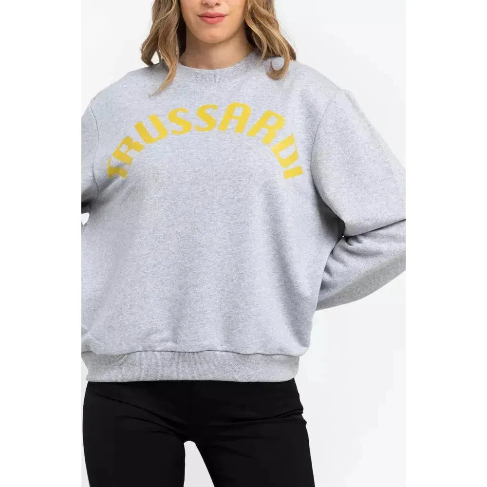 Trussardi Gray Cotton Women Sweater Trussardi