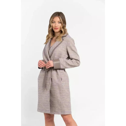 Trussardi Beige Cotton Women Coat Trussardi