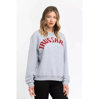 Trussardi Gray Cotton Women Sweatshirt Trussardi