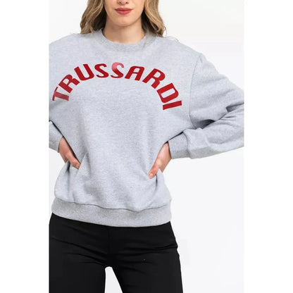 Trussardi Gray Cotton Women Sweatshirt Trussardi