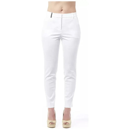 Peserico White Cotton Jeans & Pants Peserico
