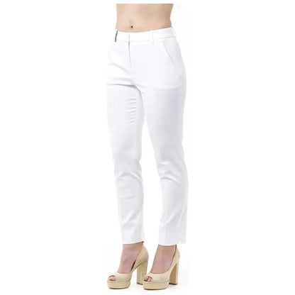 Peserico White Cotton Jeans & Pants Peserico