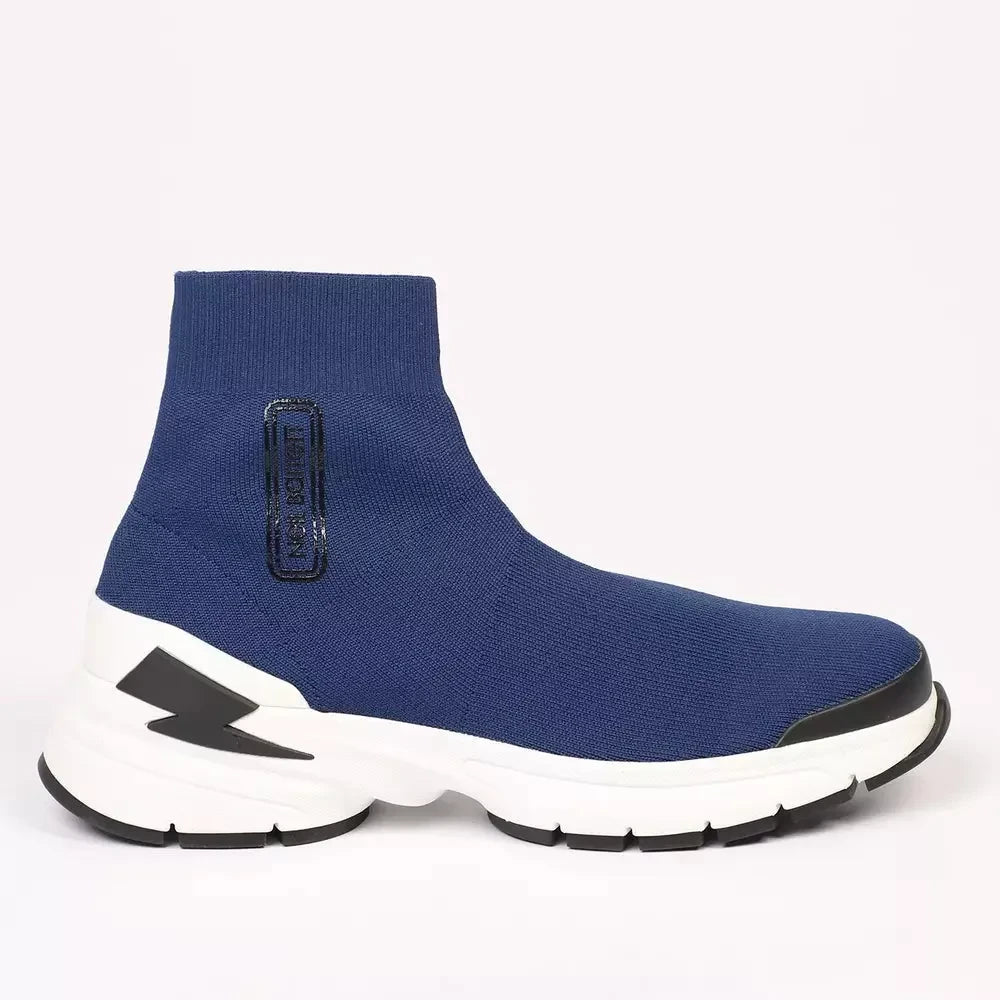 Neil Barrett Blue Textile Men Sneaker Neil Barrett