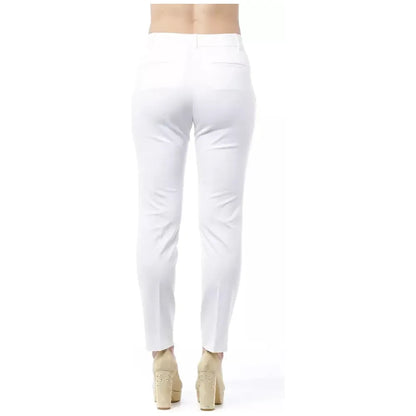 Peserico White Cotton Jeans & Pants Peserico
