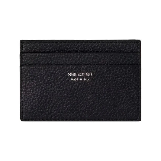 Neil Barrett Black Leather Men Wallet Neil Barrett